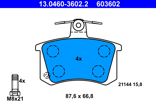 ATE Hátsó fékbetét 13.0460-3602.2_ATE