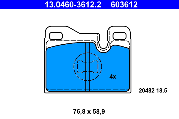 ATE Fékbetét, mind 13.0460-3612.2_ATE