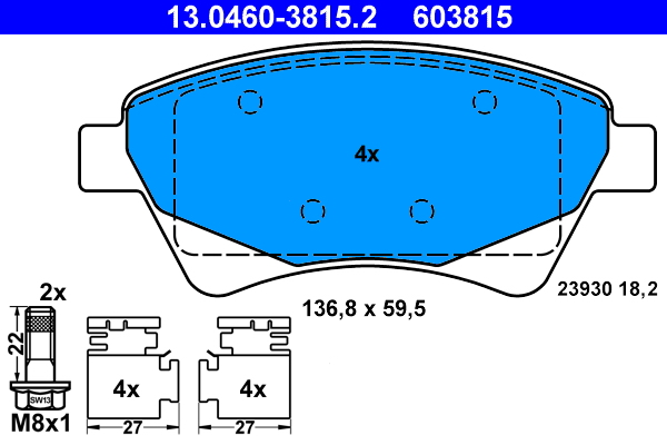 ATE Első fékbetét 13.0460-3815.2_ATE