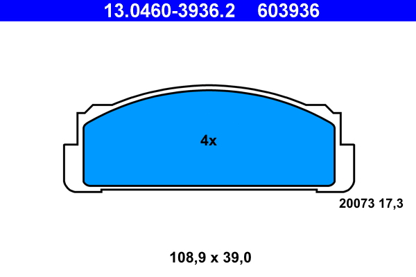 ATE Első fékbetét 13.0460-3936.2_ATE