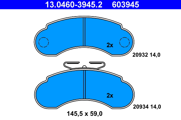 ATE Első fékbetét 13.0460-3945.2_ATE