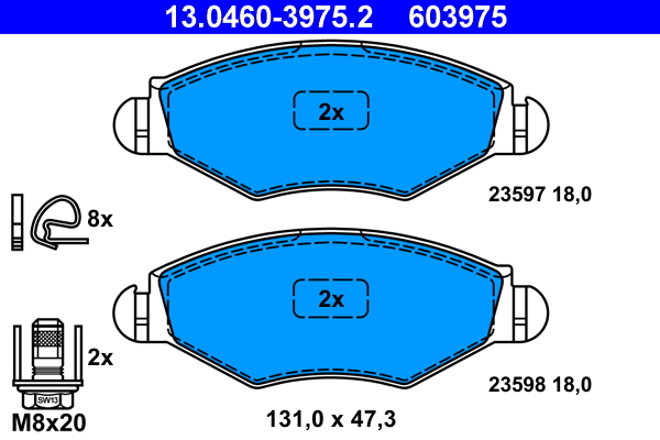 ATE Első fékbetét 13.0460-3975.2_ATE