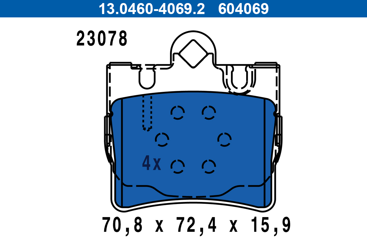 ATE Hátsó fékbetét 13.0460-4069.2_ATE