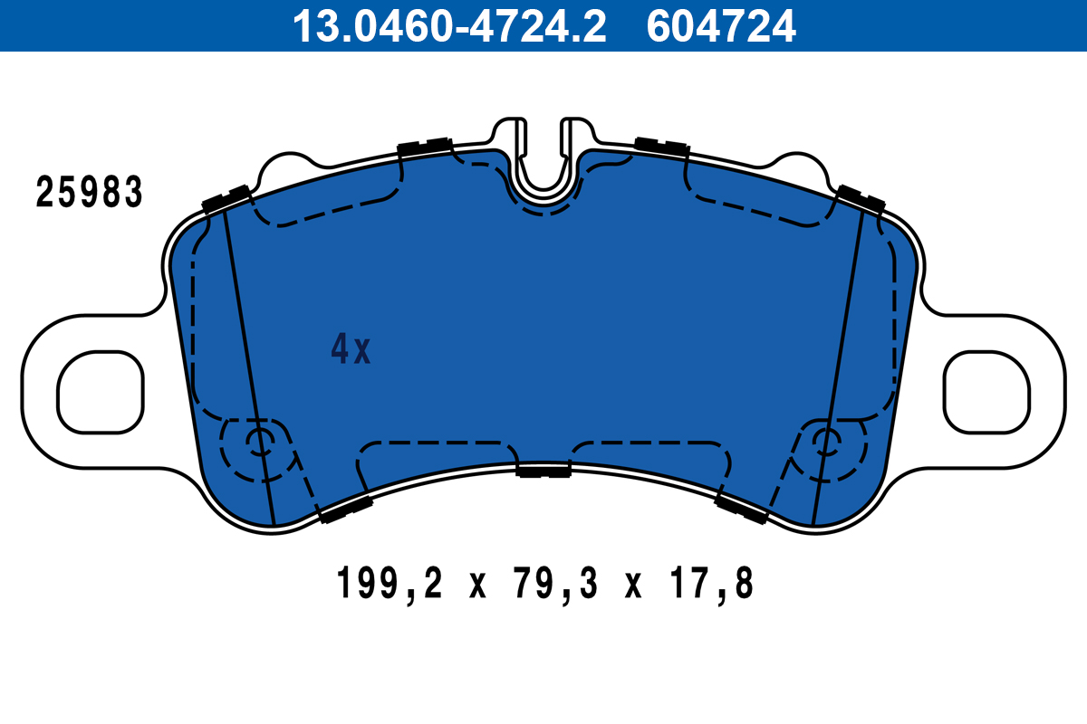 ATE Fékbetét, mind 13.0460-4724.2_ATE