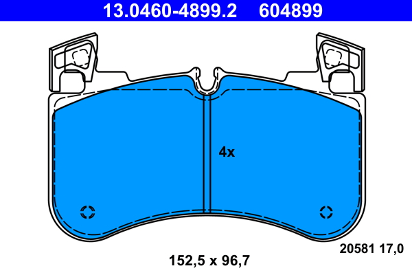 ATE Fékbetét, mind 13.0460-4899.2_ATE