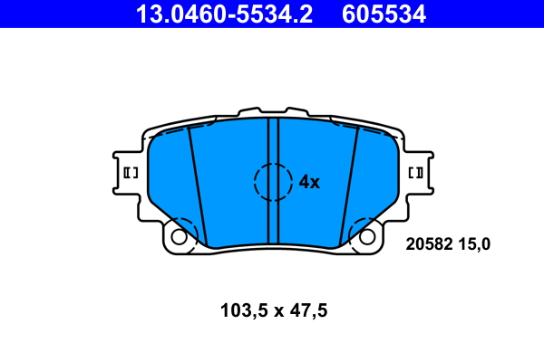 ATE Fékbetét, mind 13.0460-5534.2_ATE