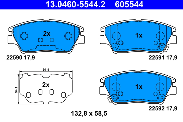 ATE Első fékbetét 13.0460-5544.2_ATE