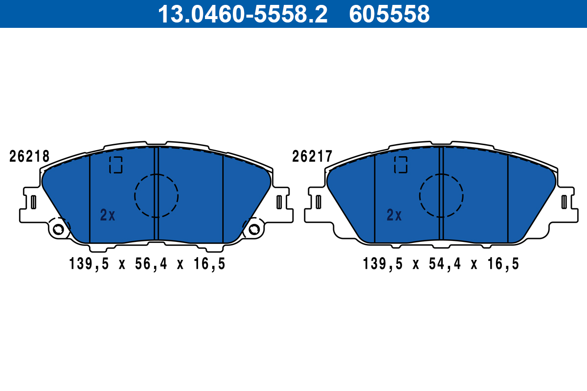 ATE Fékbetét, mind 13.0460-5558.2_ATE