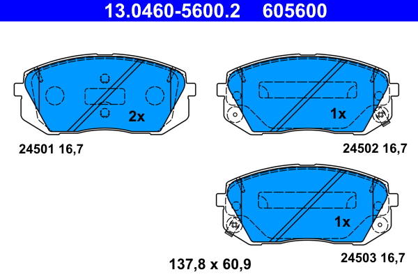 ATE Első fékbetét 13.0460-5600.2_ATE