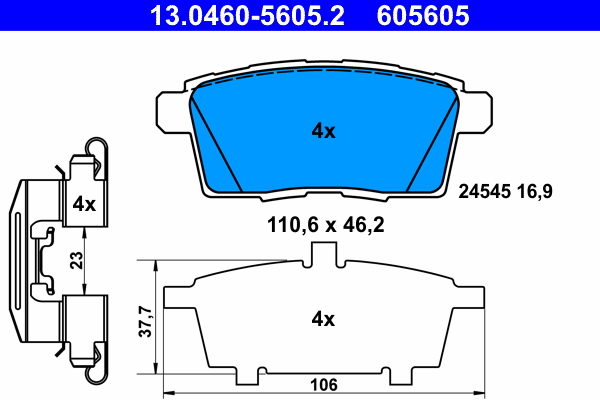 ATE Hátsó fékbetét 13.0460-5605.2_ATE