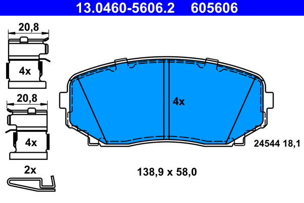 ATE Első fékbetét 13.0460-5606.2_ATE