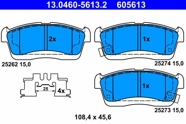 ATE Első fékbetét 13.0460-5613.2_ATE