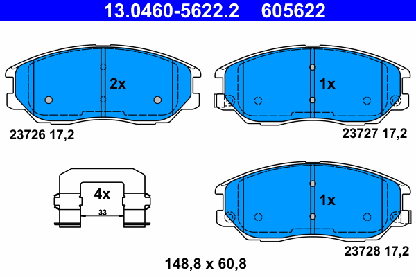 ATE Első fékbetét 13.0460-5622.2_ATE