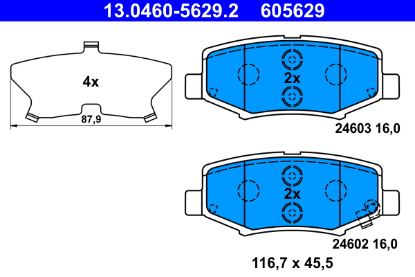 ATE Hátsó fékbetét 13.0460-5629.2_ATE