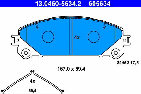 ATE Első fékbetét 13.0460-5634.2_ATE