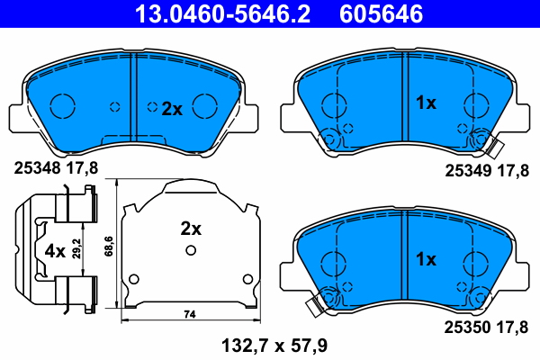 ATE Első fékbetét 13.0460-5646.2_ATE