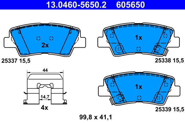 ATE Hátsó fékbetét 13.0460-5650.2_ATE