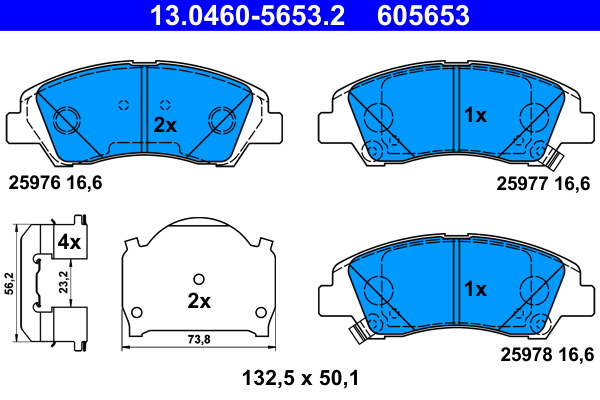 ATE Első fékbetét 13.0460-5653.2_ATE