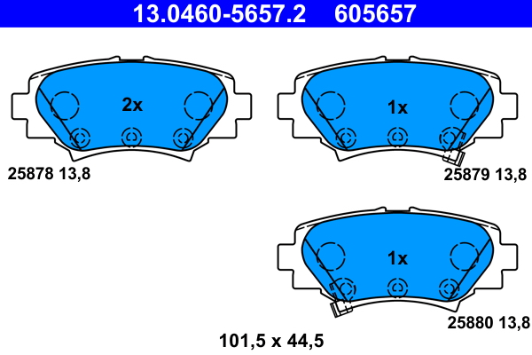 ATE Hátsó fékbetét 13.0460-5657.2_ATE