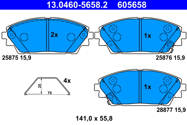 ATE Első fékbetét 13.0460-5658.2_ATE