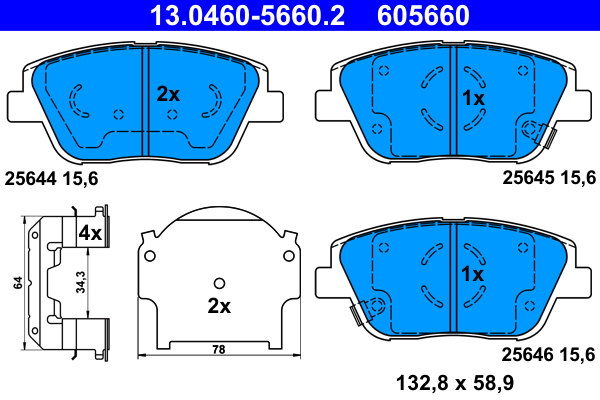 ATE Fékbetét, mind 13.0460-5660.2_ATE