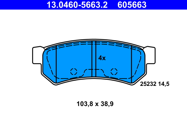 ATE Hátsó fékbetét 13.0460-5663.2_ATE