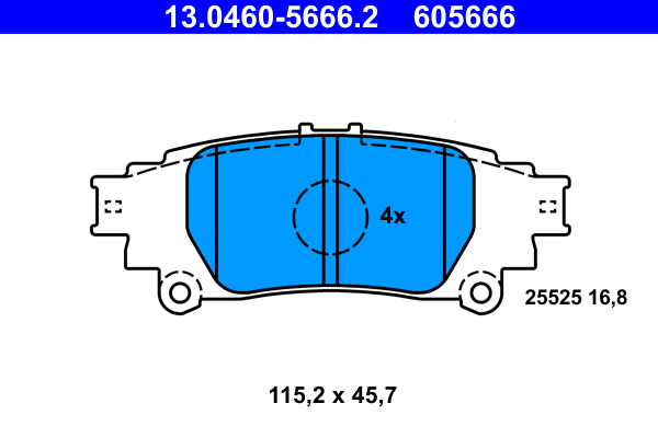 ATE Fékbetét, mind 13.0460-5666.2_ATE