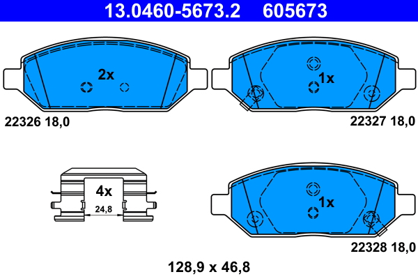 ATE Első fékbetét 13.0460-5673.2_ATE