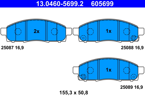 ATE Fékbetét, mind 13.0460-5699.2_ATE