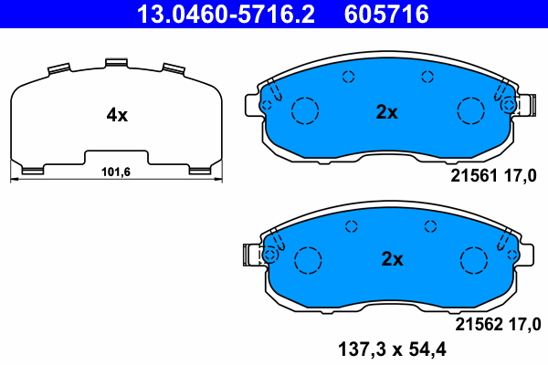 ATE Első fékbetét 13.0460-5716.2_ATE