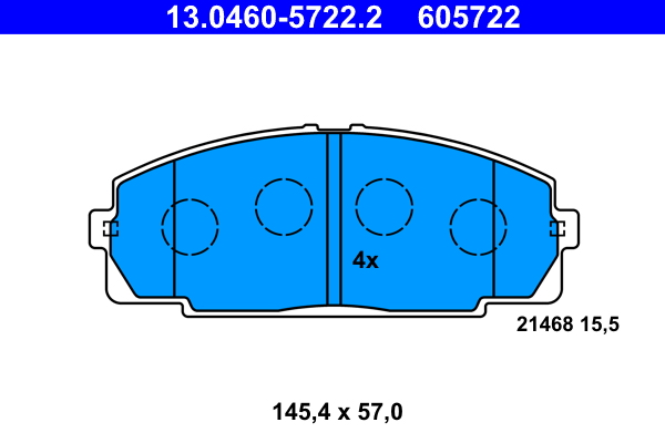 ATE Első fékbetét 13.0460-5722.2_ATE