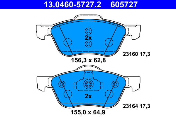 ATE Első fékbetét 13.0460-5727.2_ATE