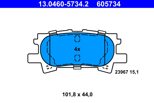 ATE Hátsó fékbetét 13.0460-5734.2_ATE