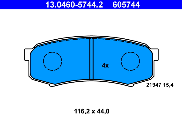 ATE Hátsó fékbetét 13.0460-5744.2_ATE