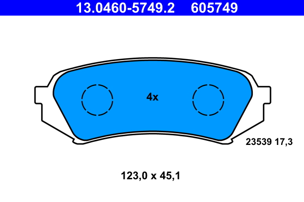 ATE Hátsó fékbetét 13.0460-5749.2_ATE