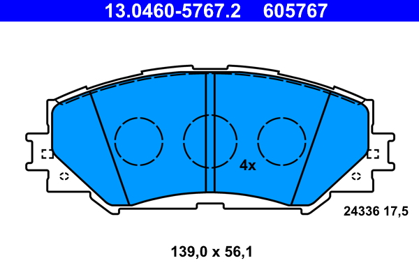 ATE Első fékbetét 13.0460-5767.2_ATE