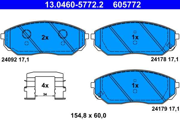 ATE Első fékbetét 13.0460-5772.2_ATE