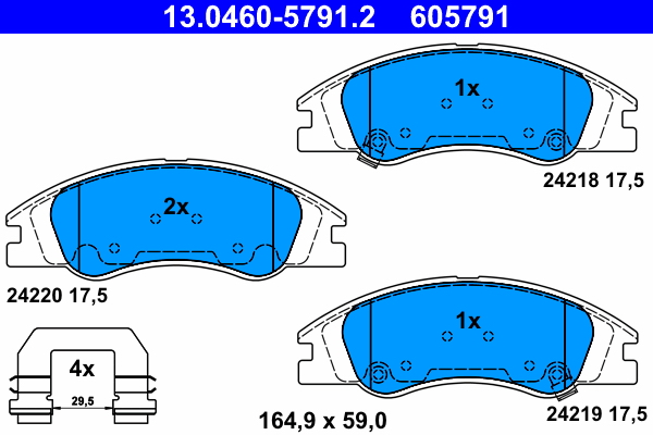 ATE Első fékbetét 13.0460-5791.2_ATE