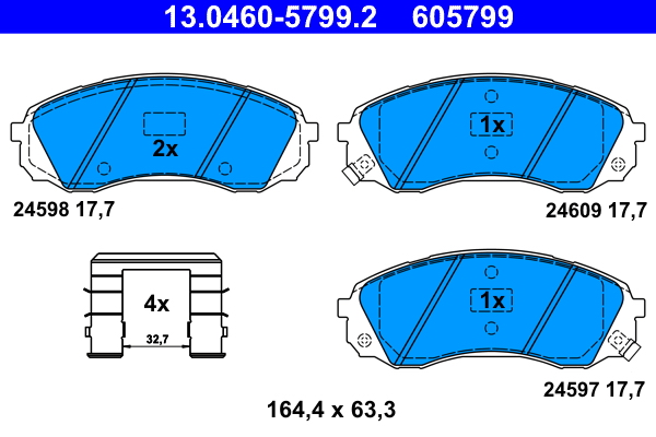 ATE Első fékbetét 13.0460-5799.2_ATE