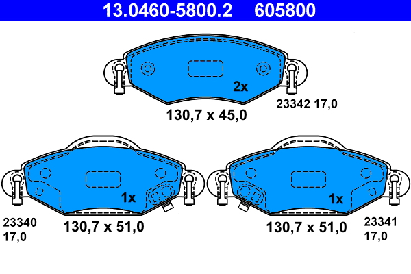 ATE Első fékbetét 13.0460-5800.2_ATE