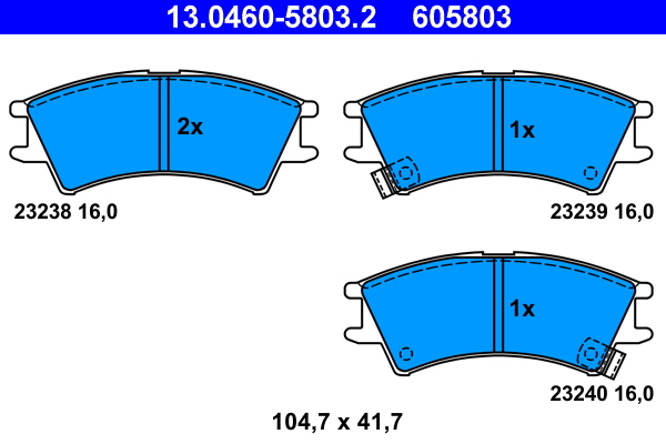 ATE Első fékbetét 13.0460-5803.2_ATE