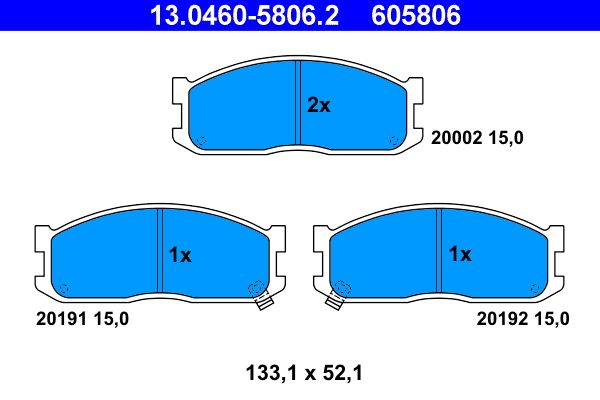 ATE Első fékbetét 13.0460-5806.2_ATE