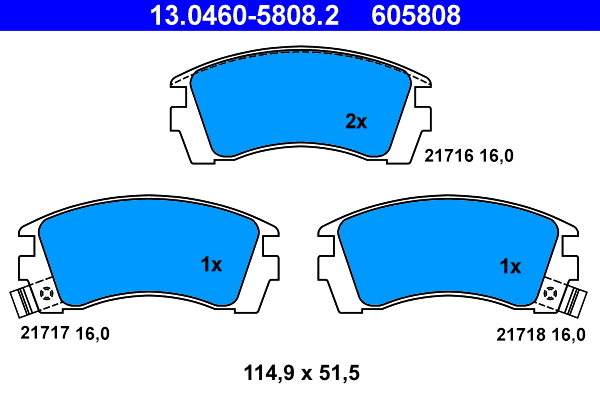 ATE Első fékbetét 13.0460-5808.2_ATE