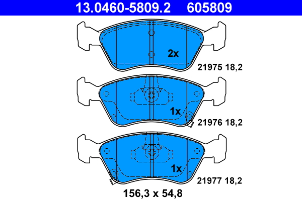 ATE Első fékbetét 13.0460-5809.2_ATE