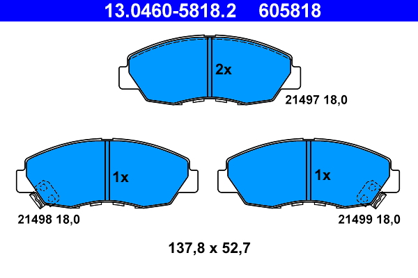 ATE Első fékbetét 13.0460-5818.2_ATE