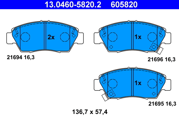 ATE 13.0460-5820.2_ATE Első fékbetét