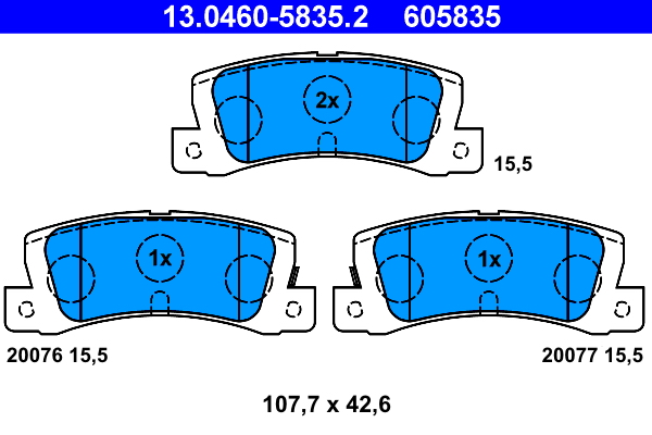 ATE Hátsó fékbetét 13.0460-5835.2_ATE