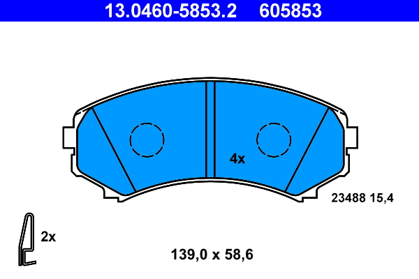 ATE Első fékbetét 13.0460-5853.2_ATE