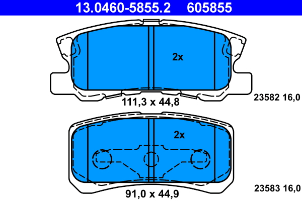 ATE Hátsó fékbetét 13.0460-5855.2_ATE