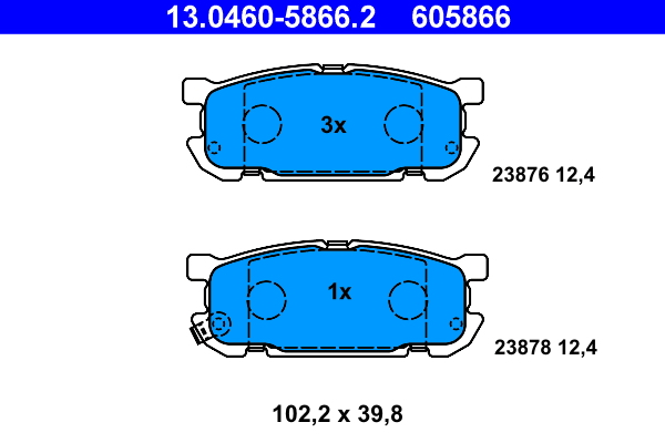 ATE Hátsó fékbetét 13.0460-5866.2_ATE
